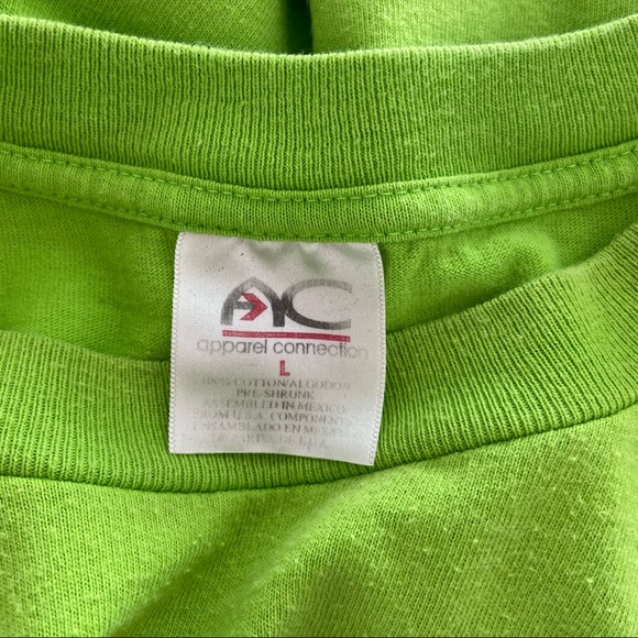 Vintage 90’s neon green Hawaii surfboard graphic tee shirt men’s Largr tshirt - Picture 4 of 5